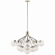Kichler 52702PNCLR 16 Light Chandelier Convertible, Polished Nickel (5)