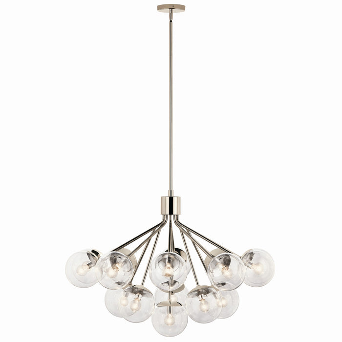 Kichler 52702PNCLR 16 Light Chandelier Convertible, Polished Nickel (5)