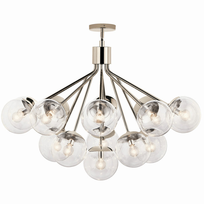 Kichler 52702PNCLR 16 Light Chandelier Convertible, Polished Nickel (6)