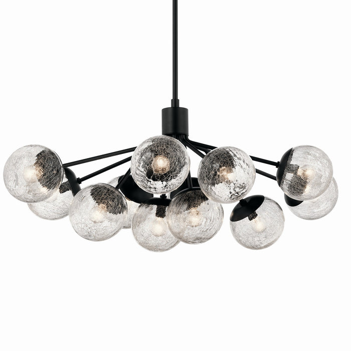 Kichler 52703BK 12 Light Linear Chandelier Convertible, Black (2)
