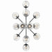 Kichler 52703BK 12 Light Linear Chandelier Convertible, Black (4)