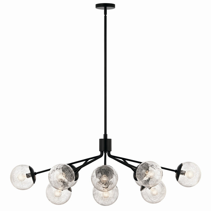Kichler 52703BK 12 Light Linear Chandelier Convertible, Black (5)