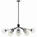 Kichler 52703BK 12 Light Linear Chandelier Convertible, Black (5)
