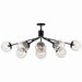 Kichler 52703BK 12 Light Linear Chandelier Convertible, Black (6)