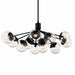 Kichler 52703BKCLR 12 Light Linear Chandelier Convertible, Black (2)