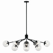 Kichler 52703BKCLR 12 Light Linear Chandelier Convertible, Black (5)