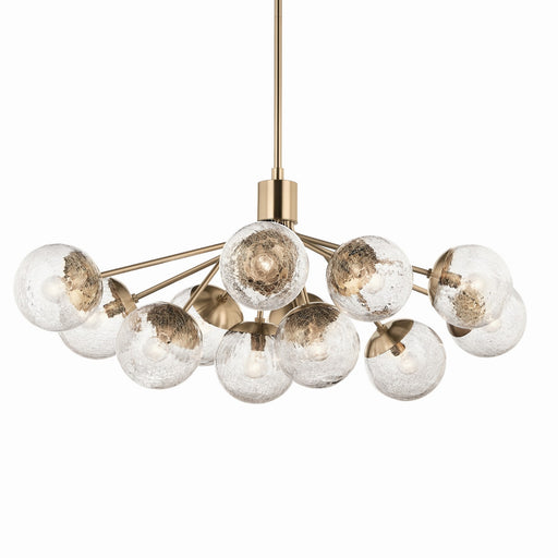 Kichler 52703CPZ 12 Light Linear Chandelier Convertible, Champagne Bronze (2)