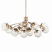 Kichler 52703CPZ 12 Light Linear Chandelier Convertible, Champagne Bronze (2)