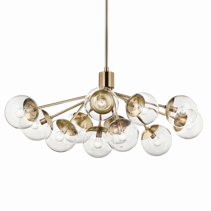 Kichler 52703CPZCLR 12 Light Linear Chandelier Convertible, Champagne Bronze (2)
