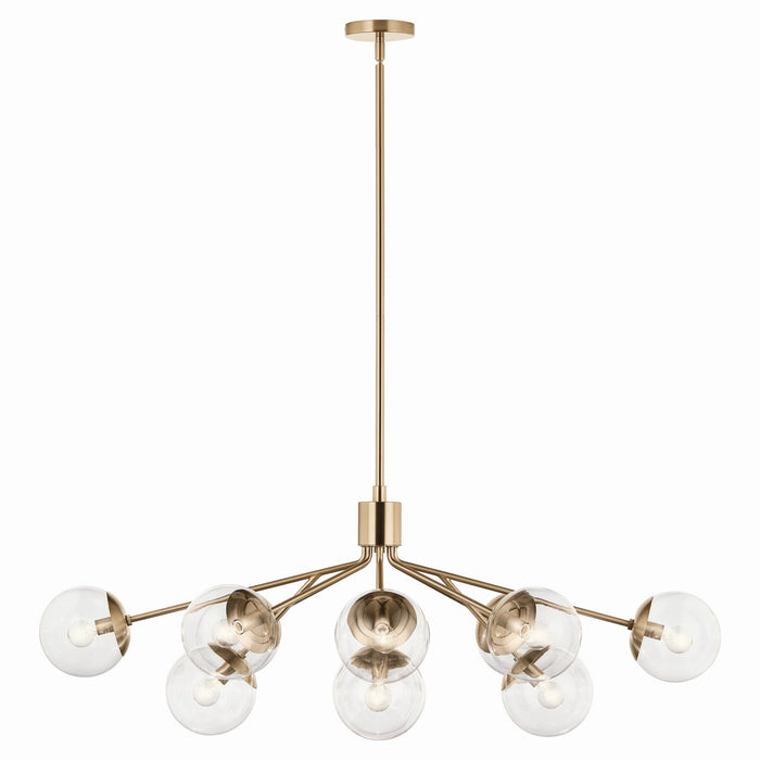 Kichler 52703CPZCLR 12 Light Linear Chandelier Convertible, Champagne Bronze (5)