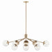 Kichler 52703CPZCLR 12 Light Linear Chandelier Convertible, Champagne Bronze (5)