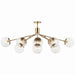 Kichler 52703CPZCLR 12 Light Linear Chandelier Convertible, Champagne Bronze (6)