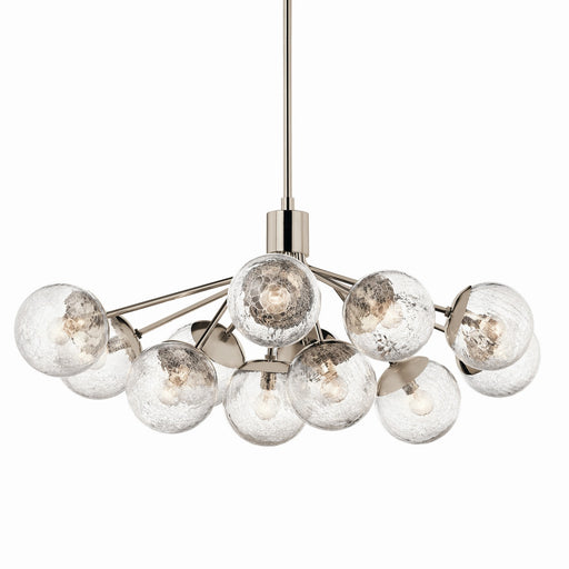 Kichler 52703PN 12 Light Linear Chandelier Convertible, Polished Nickel (2)