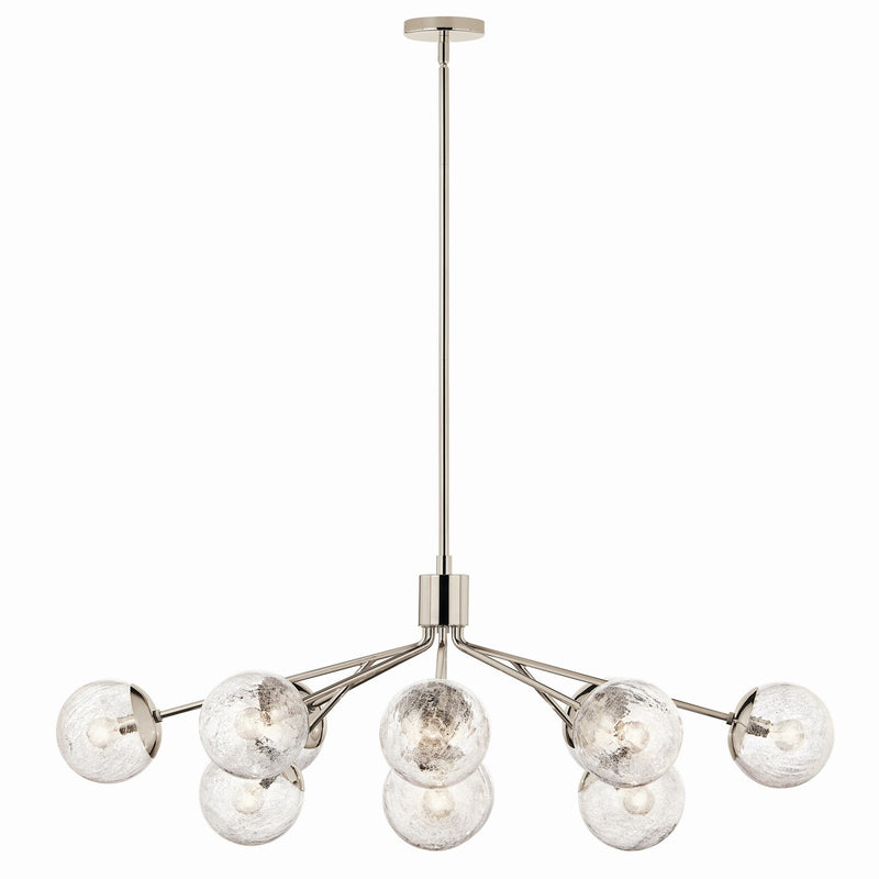 Kichler 52703PN 12 Light Linear Chandelier Convertible, Polished Nickel (5)