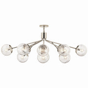 Kichler 52703PN 12 Light Linear Chandelier Convertible, Polished Nickel (6)