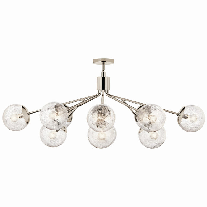 Kichler 52703PN 12 Light Linear Chandelier Convertible, Polished Nickel (6)