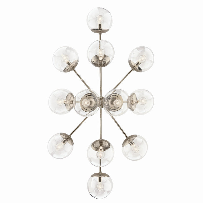 Kichler 52703PNCLR 12 Light Linear Chandelier Convertible, Polished Nickel (4)