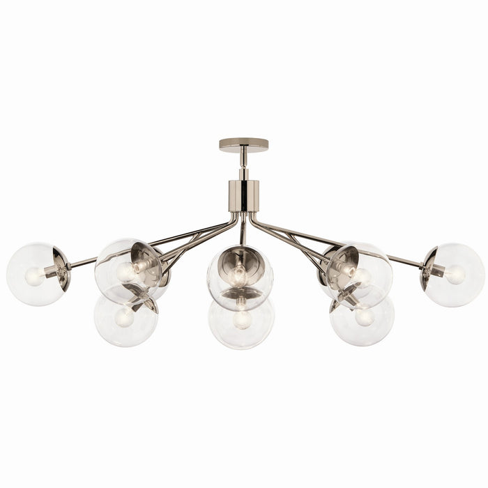 Kichler 52703PNCLR 12 Light Linear Chandelier Convertible, Polished Nickel (6)