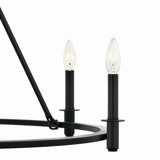 Kichler 52705BK Six Light Chandelier, Black (2)