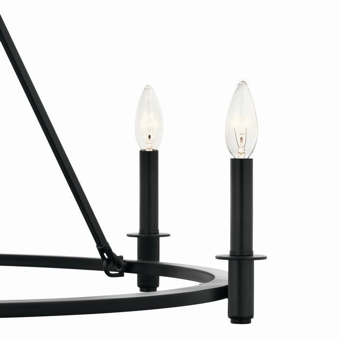 Kichler 52705BK Six Light Chandelier, Black (2)