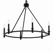 Kichler 52705BK Six Light Chandelier, Black (5)
