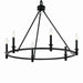 Kichler 52705BK Six Light Chandelier, Black (5)