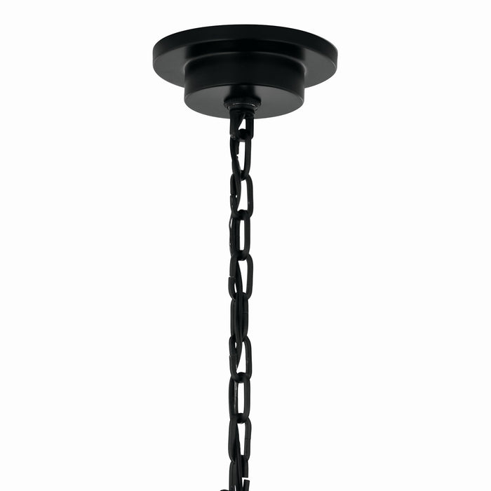 Kichler 52705BK Six Light Chandelier, Black (6)