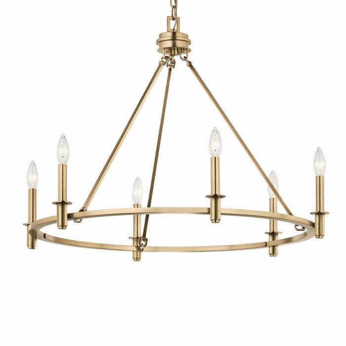 Kichler 52705CPZ Six Light Chandelier, Champagne Bronze (2)