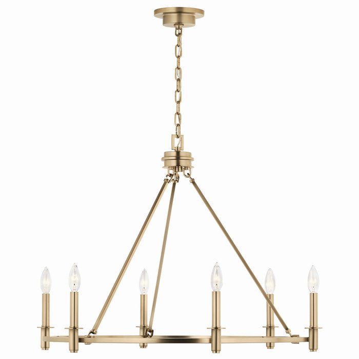 Kichler 52705CPZ Six Light Chandelier, Champagne Bronze (5)