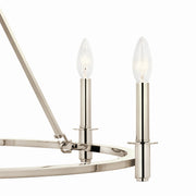 Kichler 52705PN Six Light Chandelier, Polished Nickel (6)