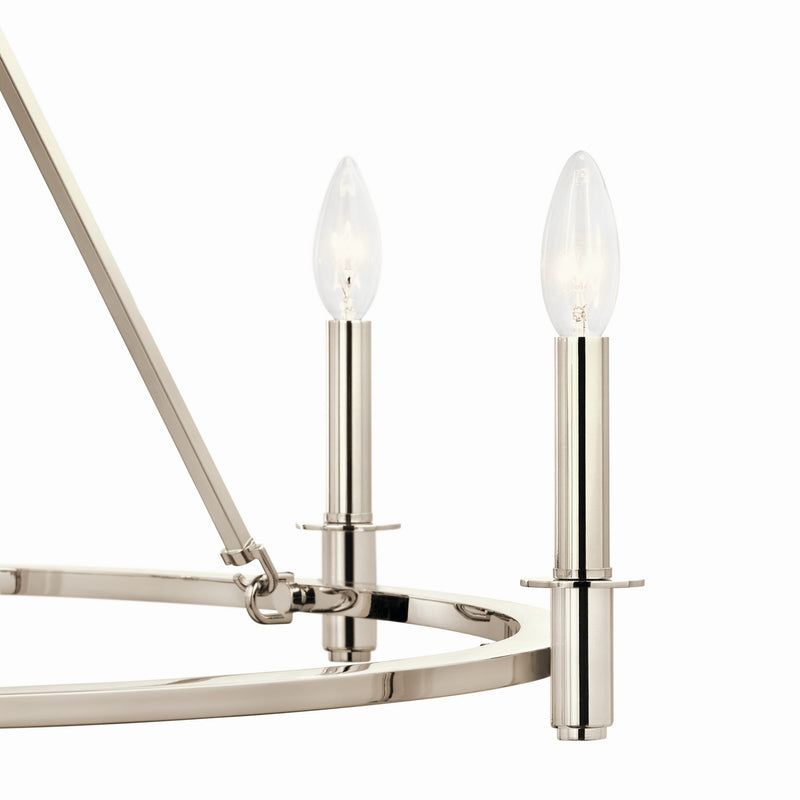 Kichler 52705PN Six Light Chandelier, Polished Nickel (6)