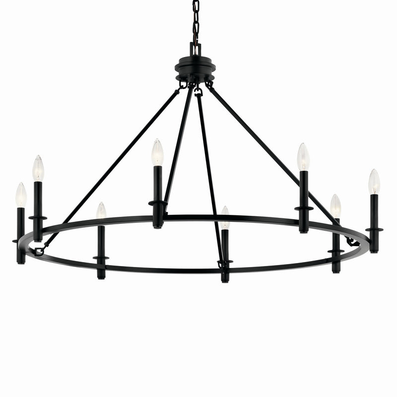 Kichler 52706BK Eight Light Chandelier, Black (2)