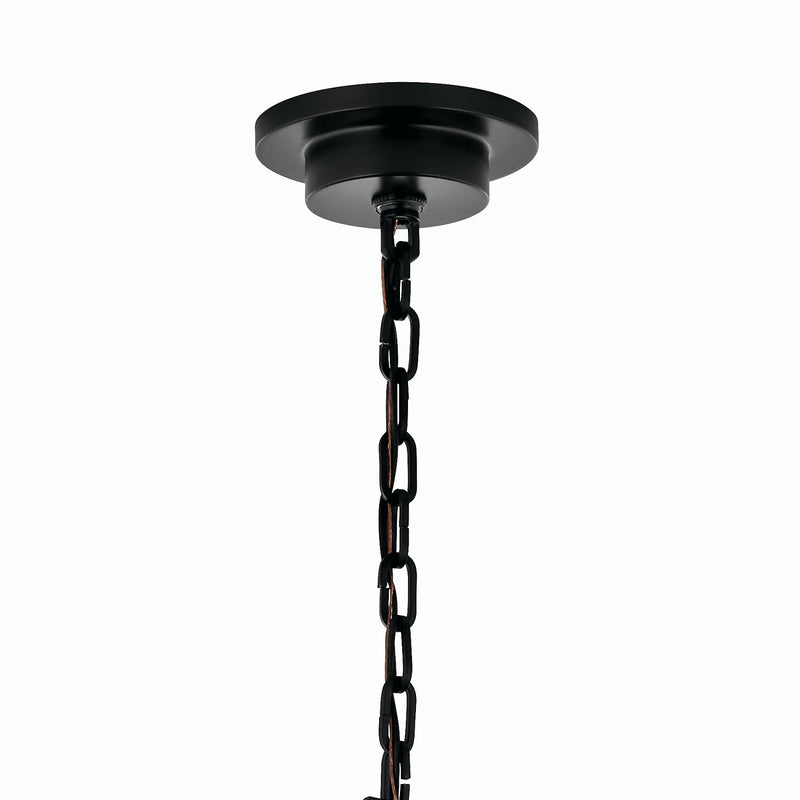 Kichler 52706BK Eight Light Chandelier, Black (3)