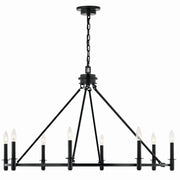 Kichler 52706BK Eight Light Chandelier, Black (4)