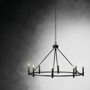 Kichler 52706BK Eight Light Chandelier, Black (6)