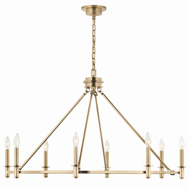 Kichler 52706CPZ Eight Light Chandelier, Champagne Bronze (2)