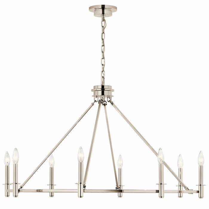 Kichler 52706PN Eight Light Chandelier, Polished Nickel (3)