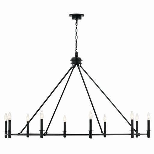 Kichler 52707BK Ten Light Chandelier, Black (2)
