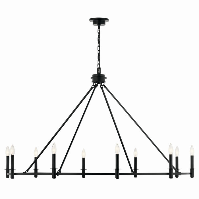 Kichler 52707BK Ten Light Chandelier, Black (2)