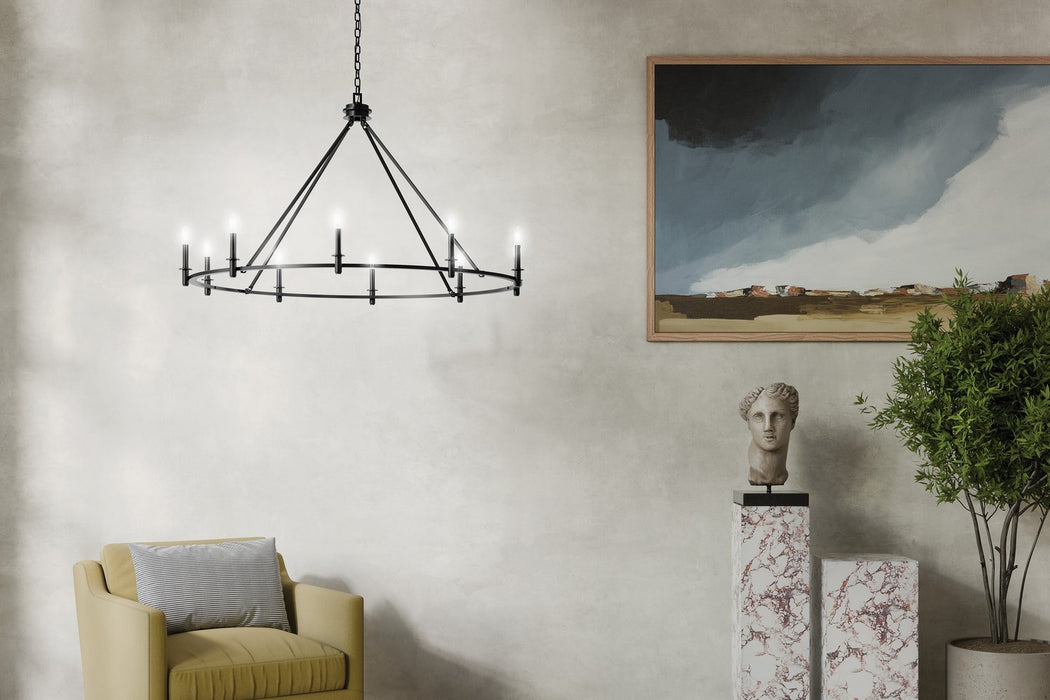 Kichler 52707BK Ten Light Chandelier, Black (5)
