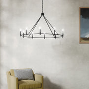Kichler 52707BK Ten Light Chandelier, Black (6)