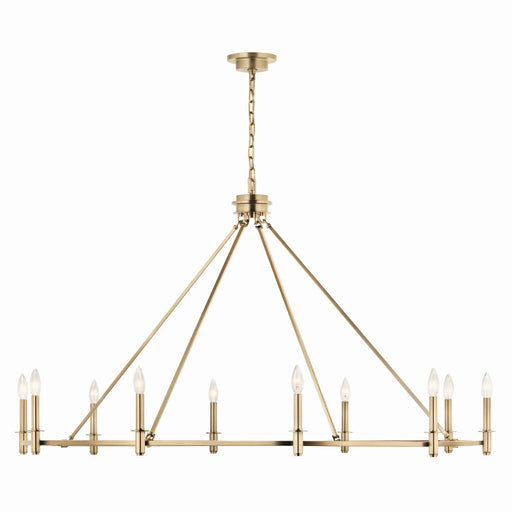 Kichler 52707CPZ Ten Light Chandelier, Champagne Bronze (2)