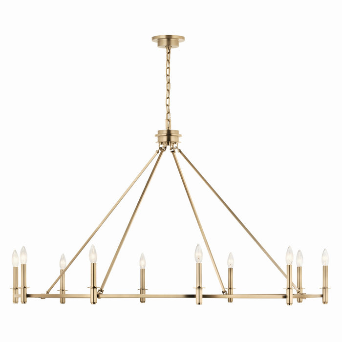Kichler 52707CPZ Ten Light Chandelier, Champagne Bronze (2)