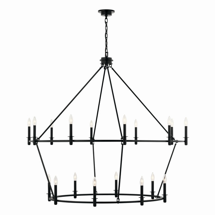 Kichler 52708BK 18 Light Chandelier, Black (2)
