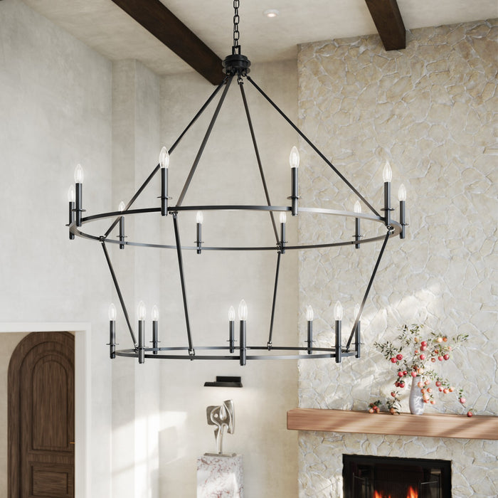 Kichler 52708BK 18 Light Chandelier, Black (6)