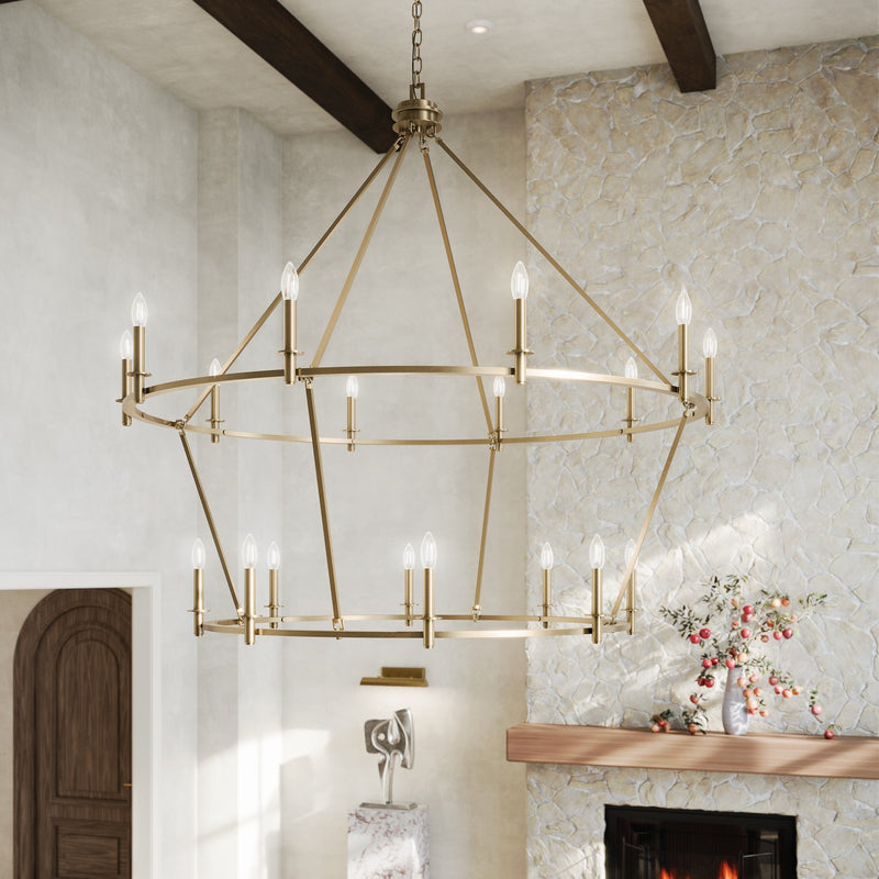 Kichler 52708CPZ 18 Light Chandelier, Champagne Bronze (6)