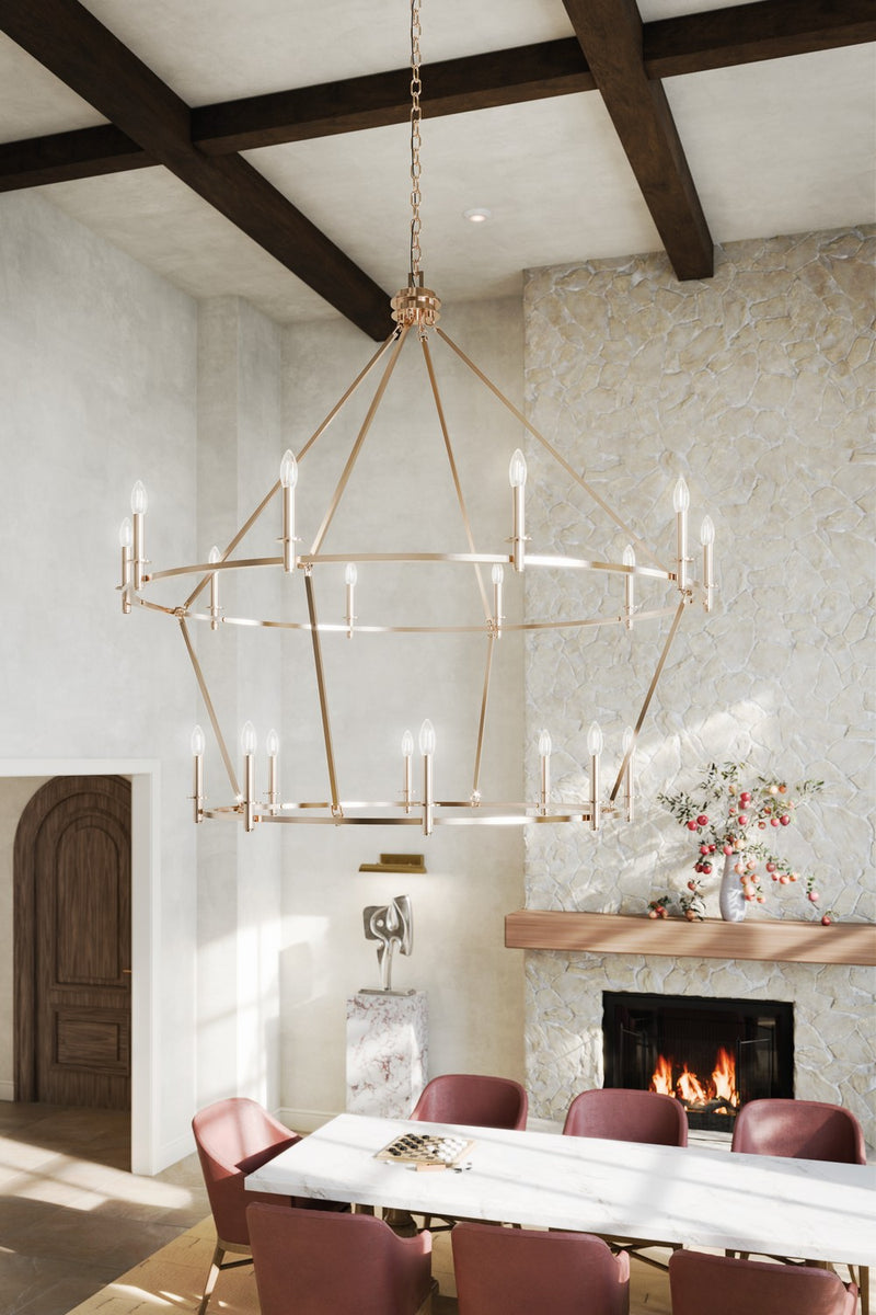 Kichler 52708PN 18 Light Chandelier, Polished Nickel (5)