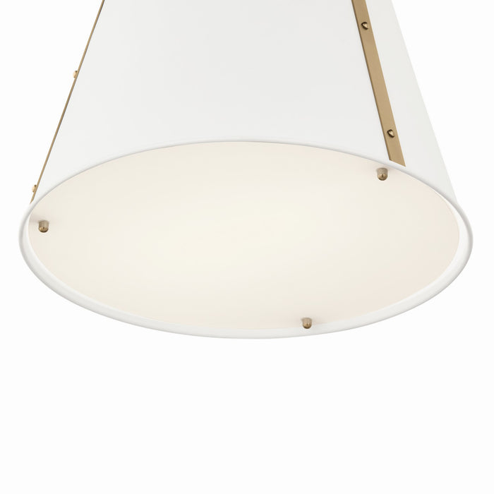 Kichler 52710WH One Light Pendant, White (4)