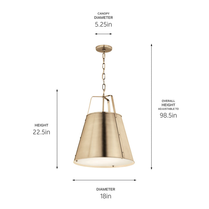 Kichler 52711CPZ Two Light Pendant, Champagne Bronze (5)
