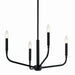 Kichler 52716BK Four Light Chandelier/Semi Flush Mount, Black (2)